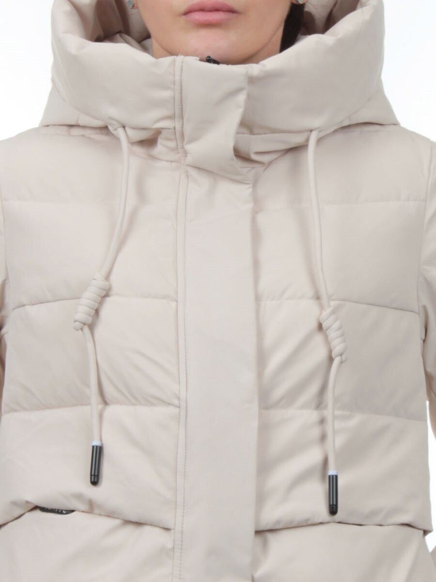 753 LT. BEIGE Пальто зимнее женское (170 гр. холлофайбер)