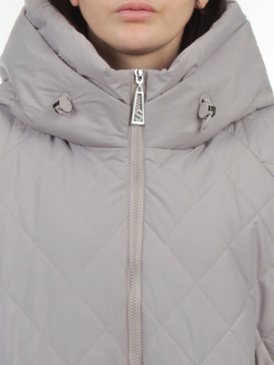 F-806 GRAY BEIGE Куртка демисезонная женская (100 гр. холлофайбер)