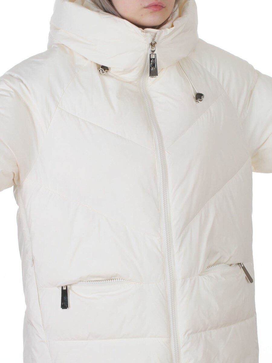 8808 MILK WHITE Куртка зимняя женская (150 гр. холлофайбер)