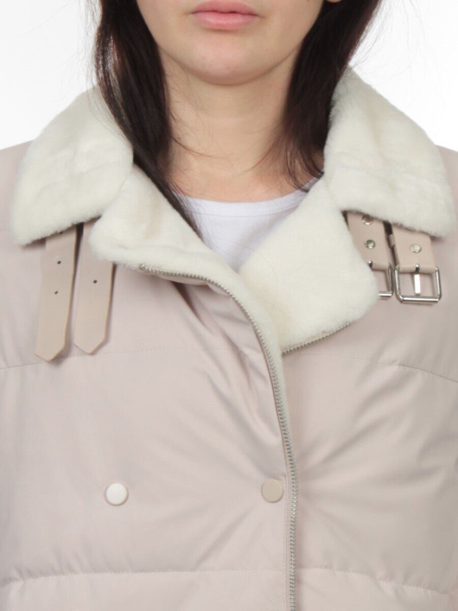 S24-236 BEIGE Куртка демисезонная женская (100 гр. холлофайбер)