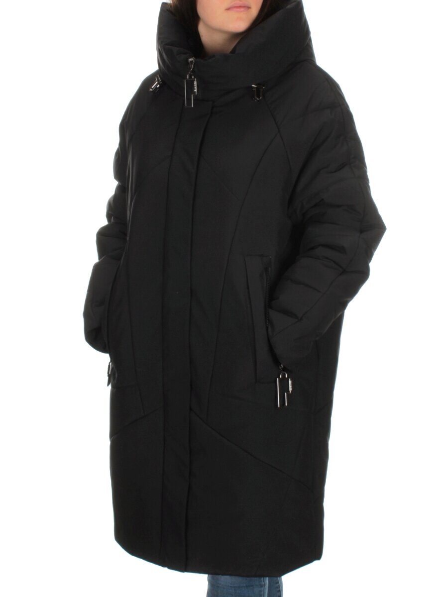 M-9117 BLACK Пальто зимнее женское CORUSKY (верблюжья шерсть)