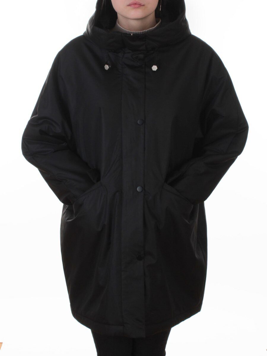 8020 BLACK Куртка демисезонная женская (100 гр. холлофайбер)