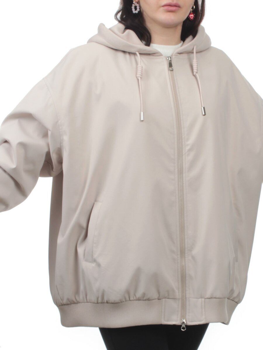 H24-283 LT. BEIGE Куртка демисезонная женская (100 гр. синтепон)