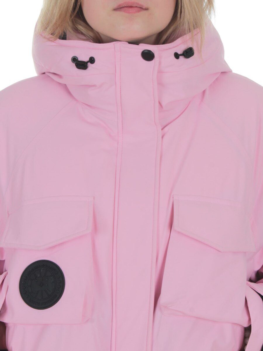 H24-280 PINK Куртка пуховая женская (белый утиный пух)