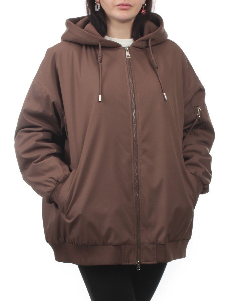 H24-283 BROWN Куртка демисезонная женская (100 гр. синтепон)