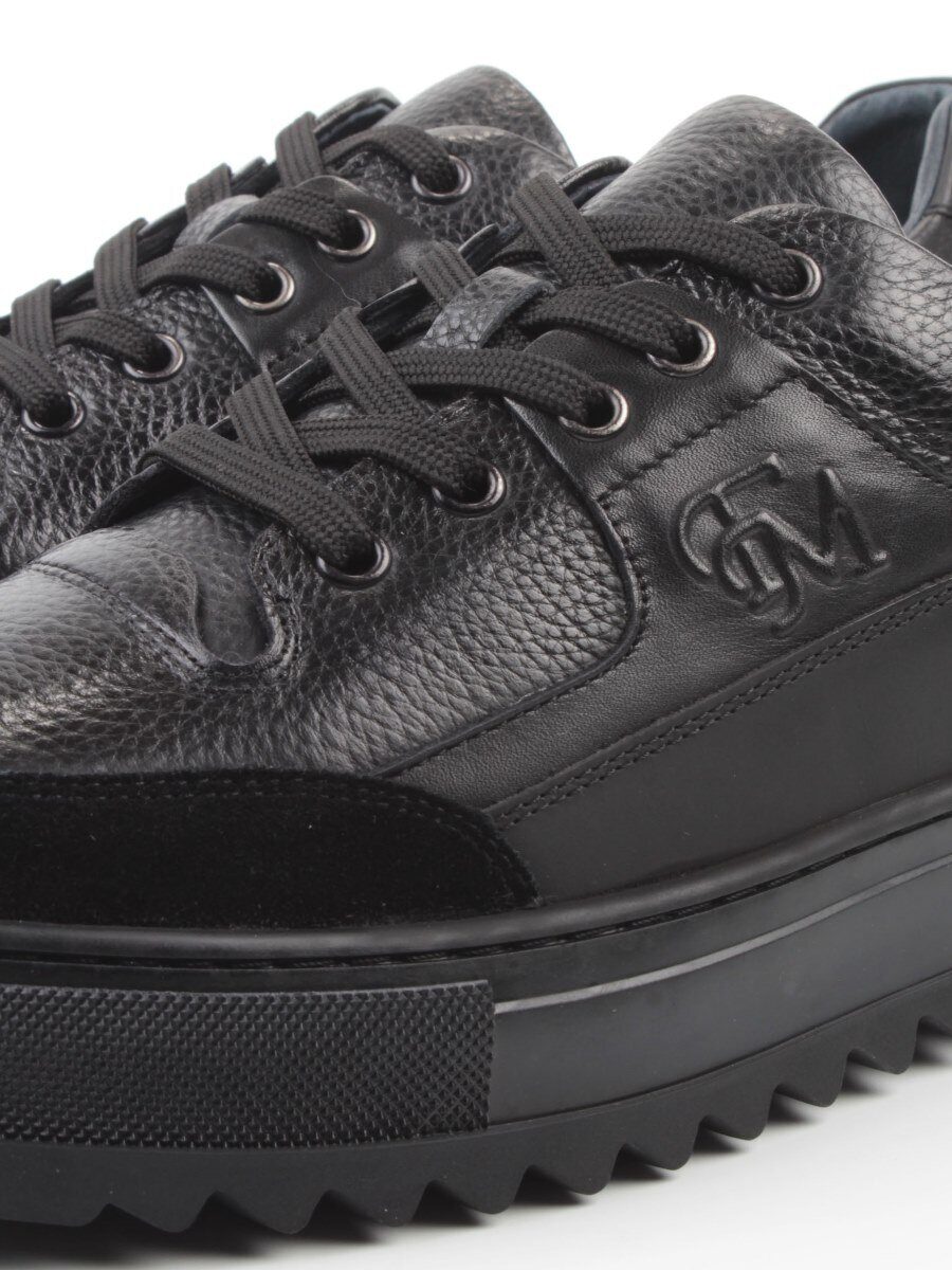 05-B203-1M-AK BLACK Ботинки зимние мужские (натуральная кожа, натуральный мех)