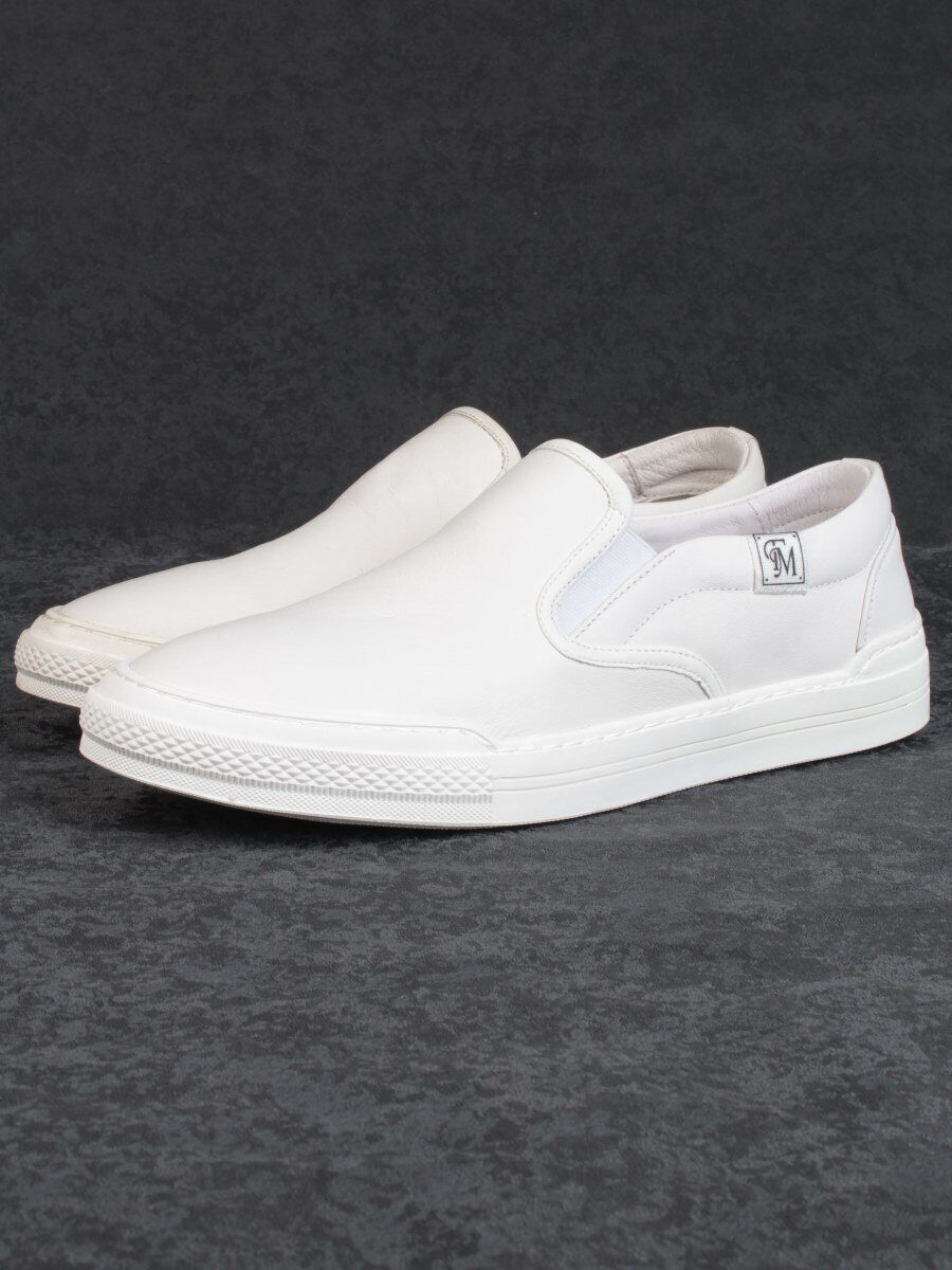 03-A69870-11-2 WHITE Полуботинки спортивные мужские (натуральная кожа)