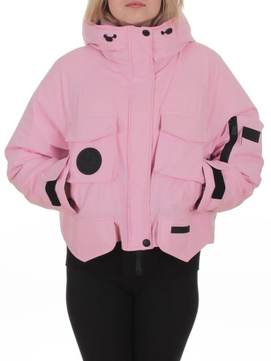 H24-280 PINK Куртка пуховая женская (белый утиный пух)