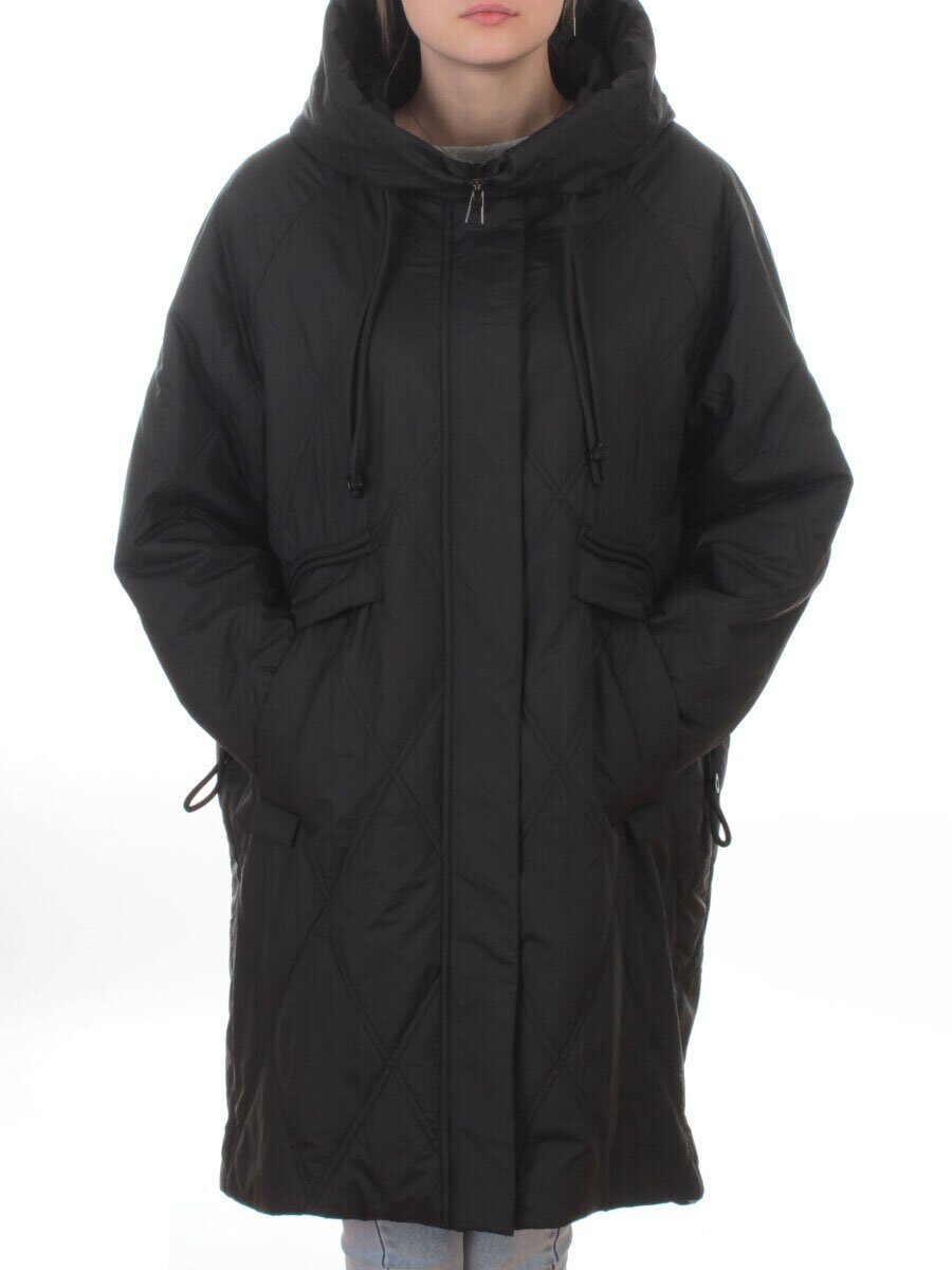 8010 BLACK Куртка демисезонная женская (100 гр. холлофайбер)