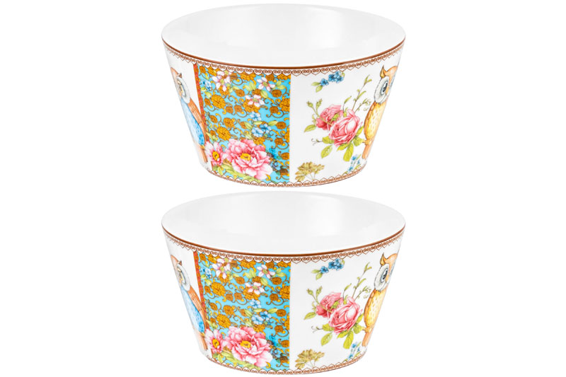 БЫЛО 766 руб! Набор 2 салатников 600 мл 13*13*7,5 см