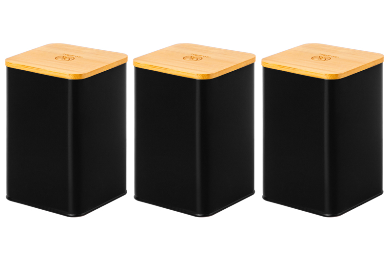 БЫЛО 1647 руб! Набор 3 банок для сыпучих продуктов 1,1 л 9,5*9,5*14,5 см