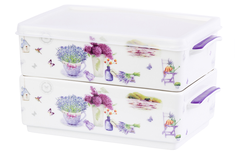 БЫЛО 1878 руб! Набор 2 блюд д/холодца 700 мл 19*12*11,5 см