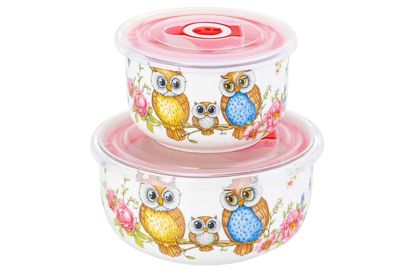 БЫЛО 757 руб! Набор 2 салатников 560 мл 13*13*6,5 см + 260 мл 10,5*10,5*6 см