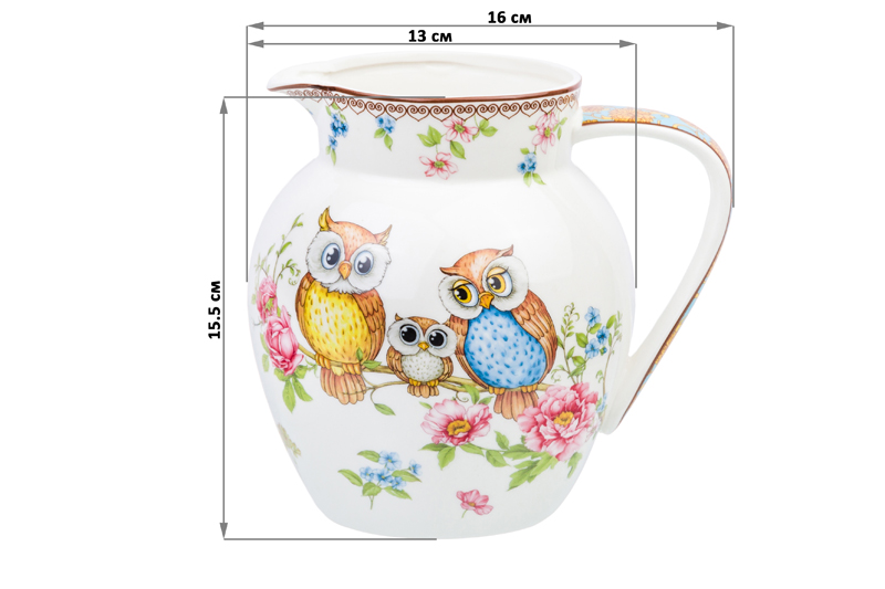 БЫЛО 1519 руб! Кувшин 1,2 л 16*13*15,5 см