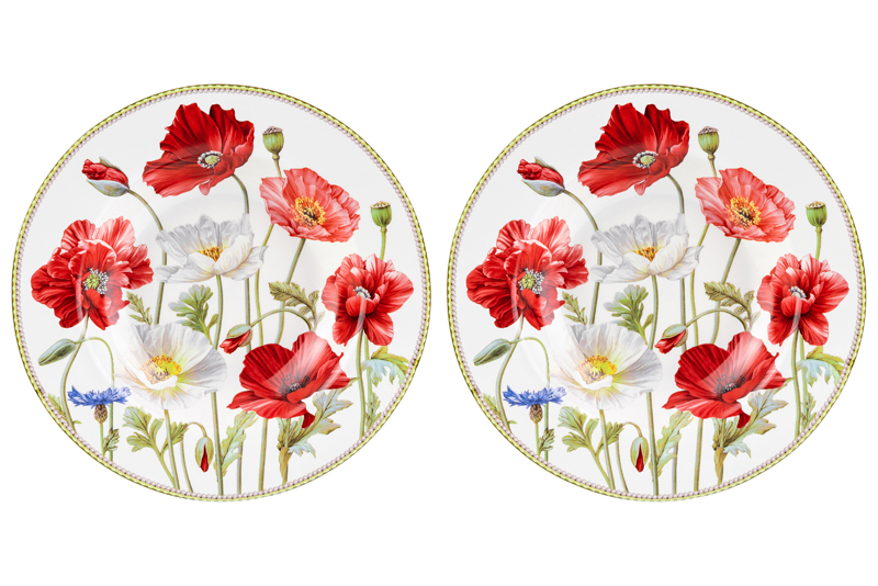 БЫЛО 1201 руб! Набор тарелок 2 пр. 400 мл 22*22*4 см