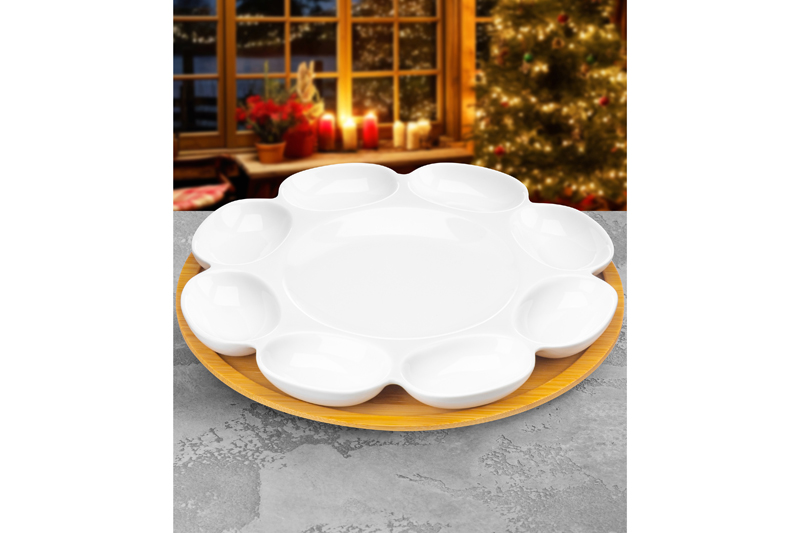 БЫЛО 1017 руб! Тарелка д/фарш. яиц 23*23*1,5 см