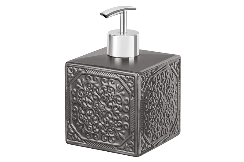 БЫЛО 490 руб! Диспенсер 450 мл 8,5*8,5*14 см, серый