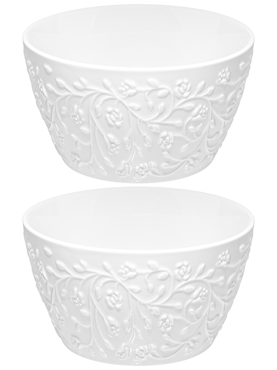 БЫЛО 694 руб! Набор 2 салатников 600 мл 13*13*7,5 см