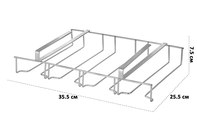 БЫЛО 757 руб! Держатель для бокалов подвесной 35,5*25,5*7,5 см