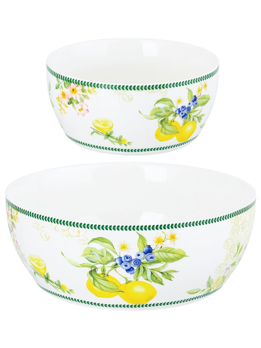 БЫЛО 1338 руб! Набор 2 салатников 600 мл 14*14*6 см + 1,6 л 20*20*7,5 см