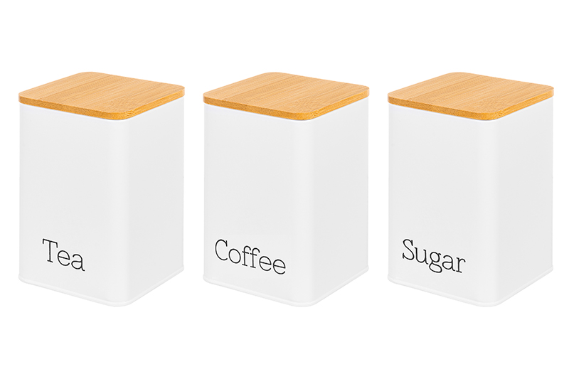 БЫЛО 1647 руб! Набор 3 банок для сыпучих продуктов 1,1 л 9,5*9,5*14,5 см