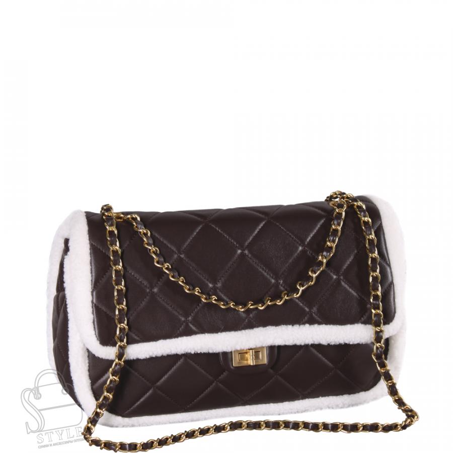 Сумка женская кожаная 8639VG coffee Vitelli Grassi