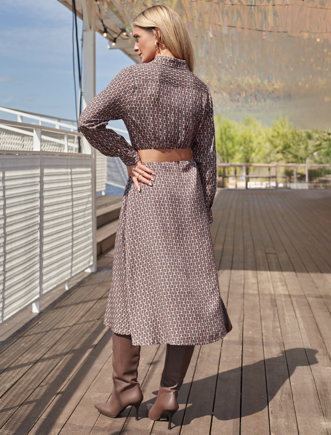 ст. цена3290руб.! VILATTE Платье D22.259серый-коричневый