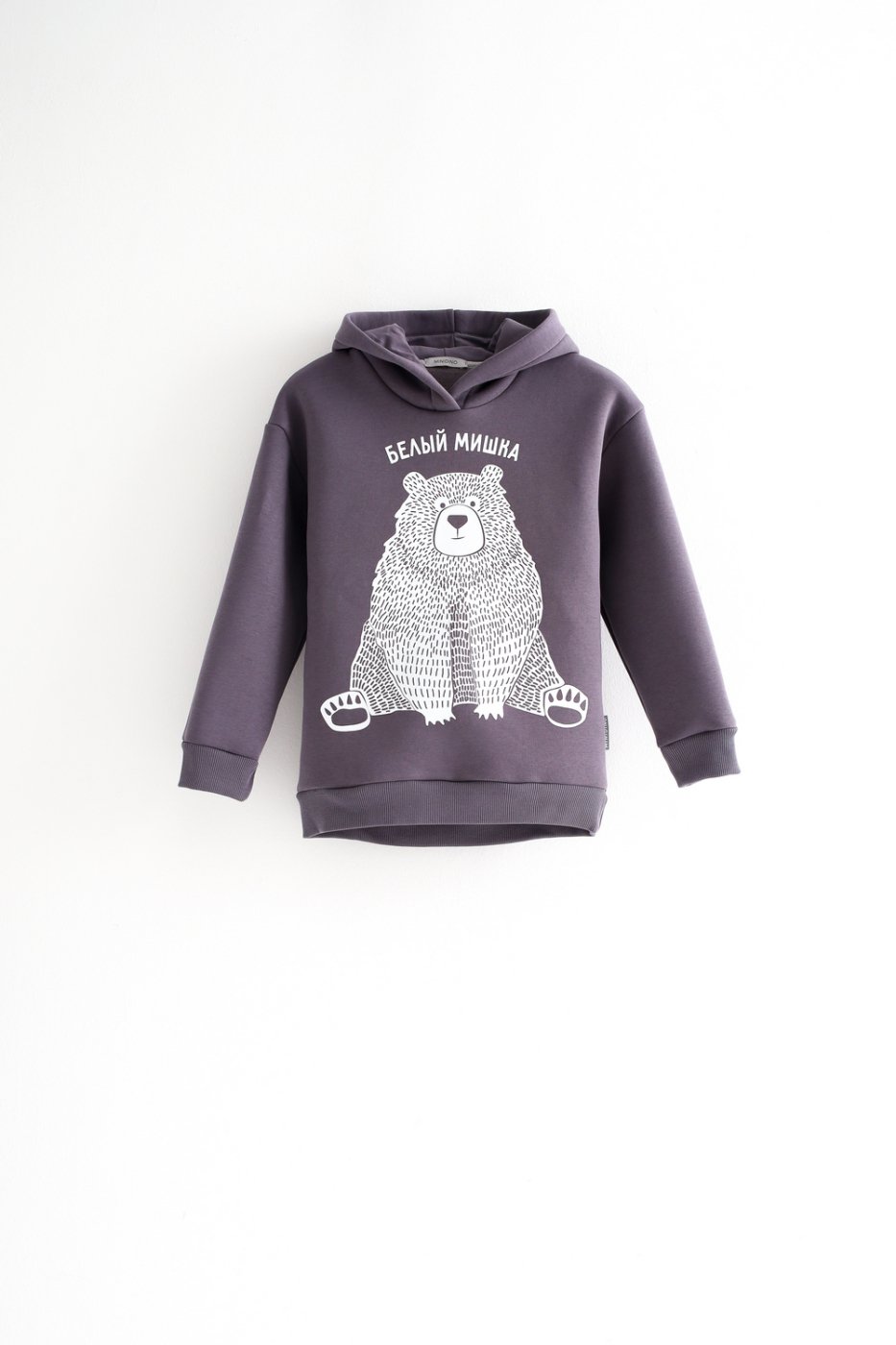 Худи принт Белый мишка дым