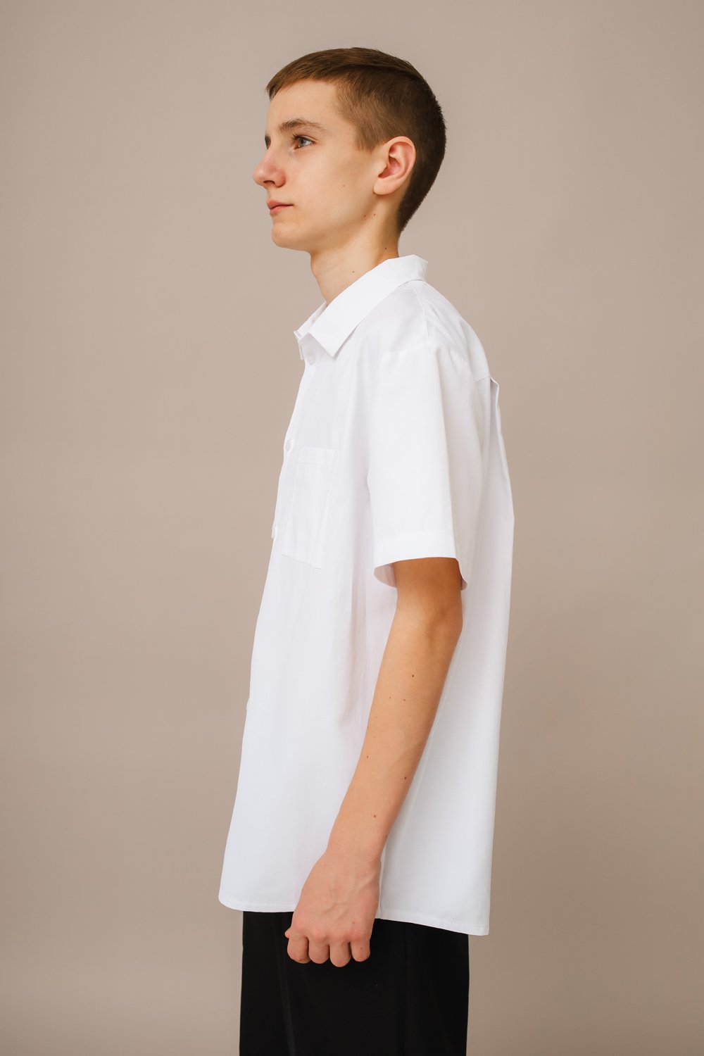 Рубашка с коротким рукавом Классик белая