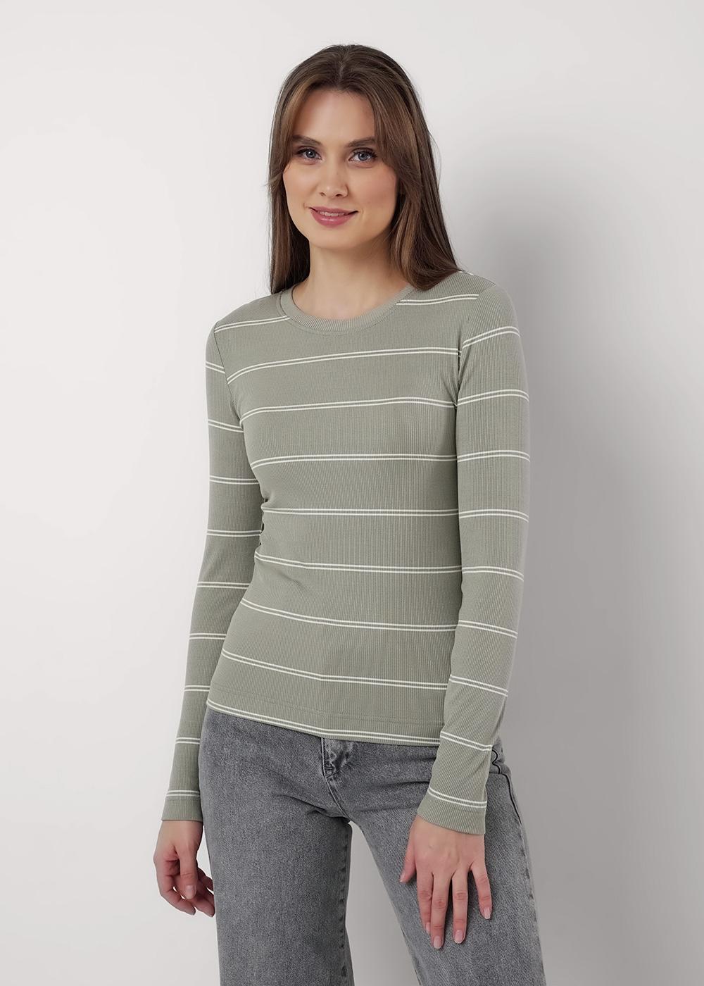 Ст.цена 990р CLE 356724швн Джемпер женский 356724швн хаки/молочный