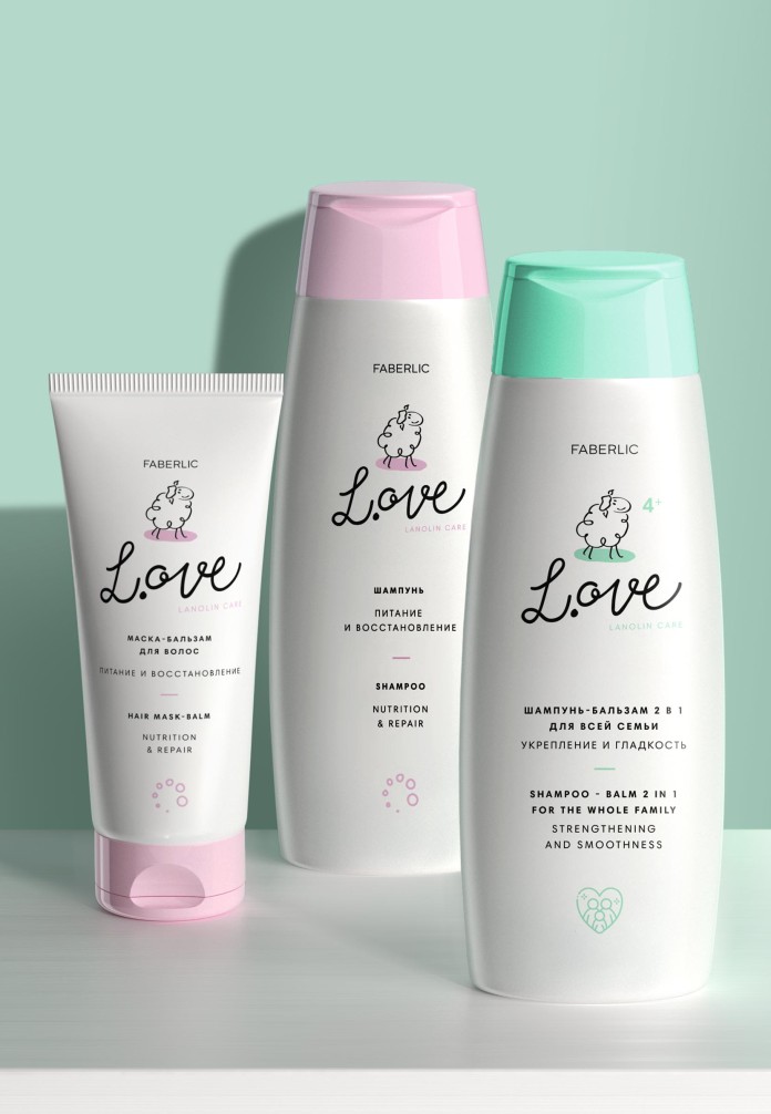 НОВИНКА!! Шампунь-бальзам 2 в 1 для всей семьи «Укрепление и гладкость» L.OVE, 400 мл