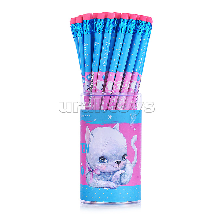 Карандаш чернографитовый с ластиком