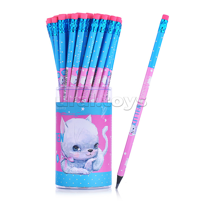 Карандаш чернографитовый с ластиком