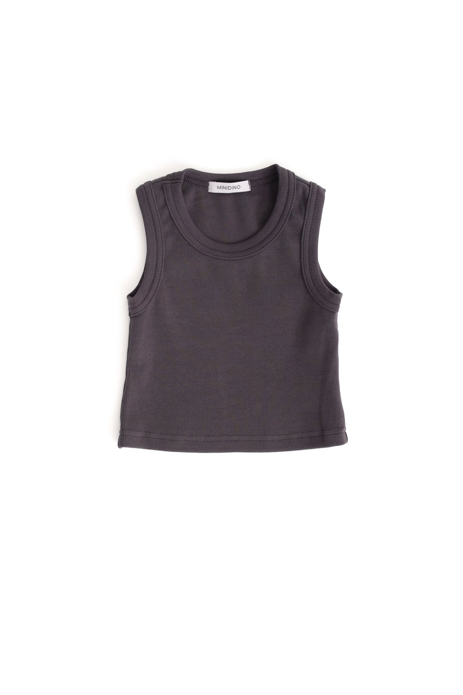 Кроп-топ для девочки графит