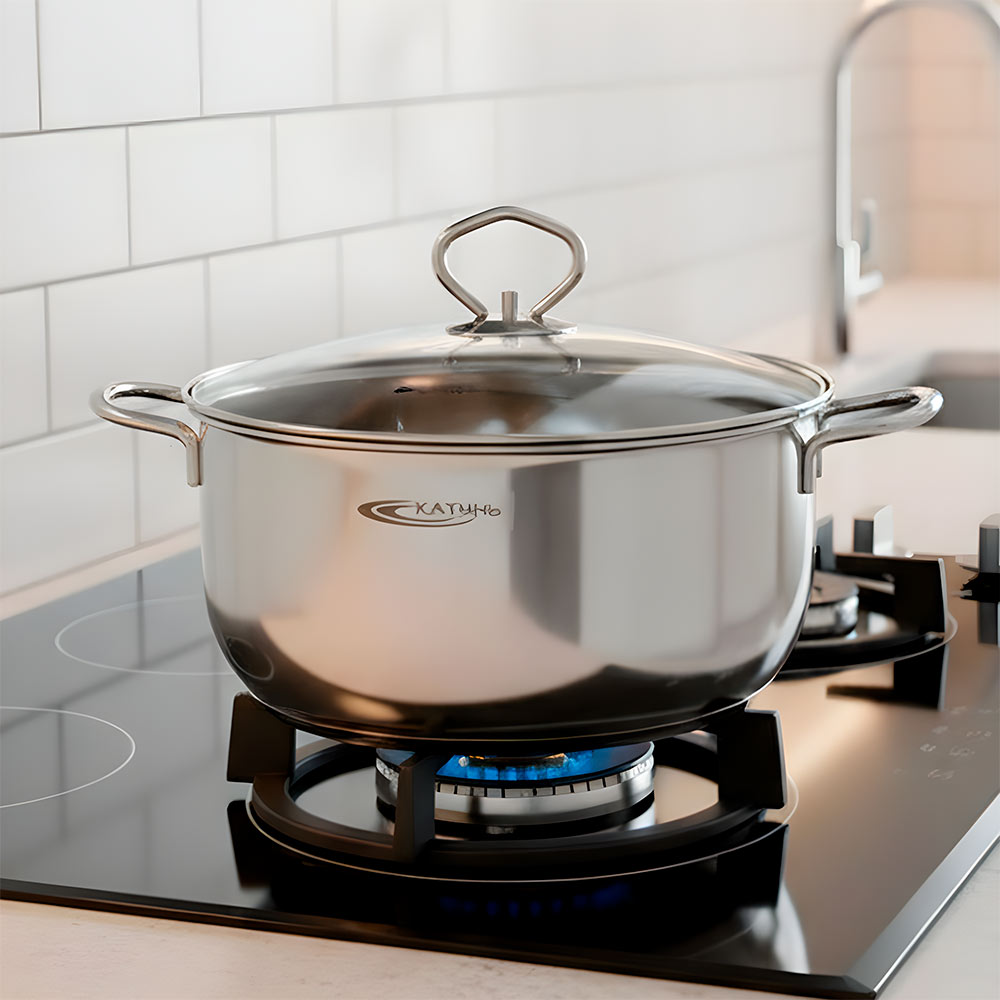 Кастрюля 4,2л нерж Лира