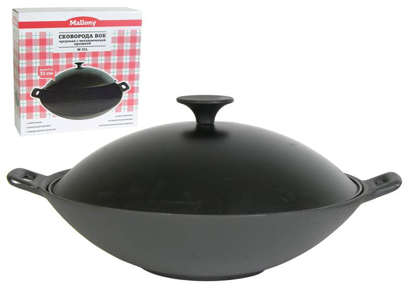 Сковорода-ВОК 31см чугун