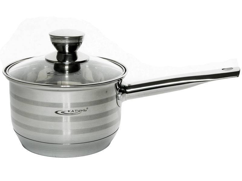 Ковш 1,8л с крышкой Элис клепаные ручки