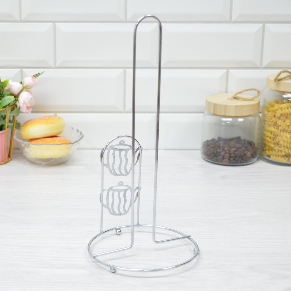 Держатель для бумажных полотенец металлический 13*27,5см VETTA