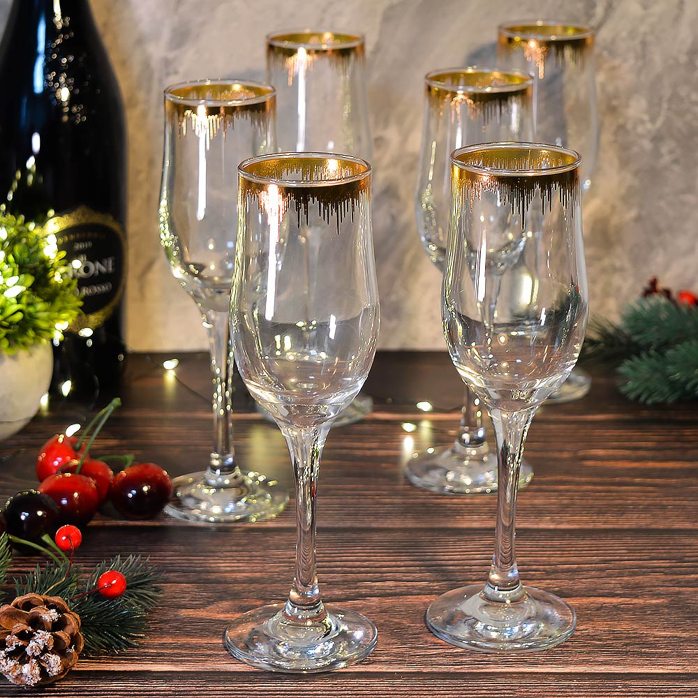 Набор фужеров для шампанского 6шт 200мл