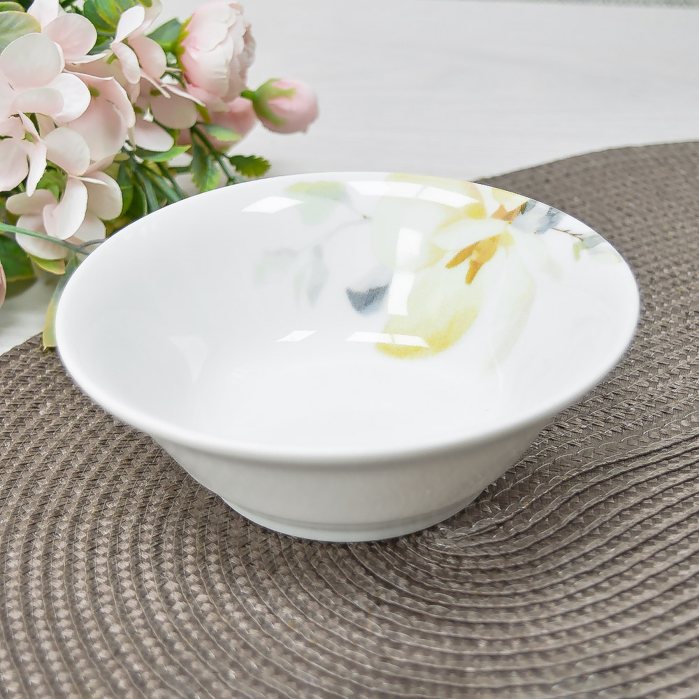 Салатник 360мл форма Идиллия Белый шиповник