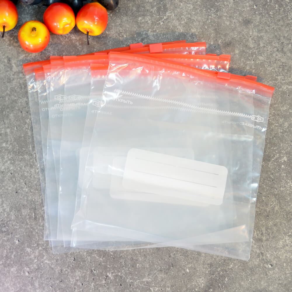 Пакет с замком-слайдером для заморозки 1л 7шт Master Chef