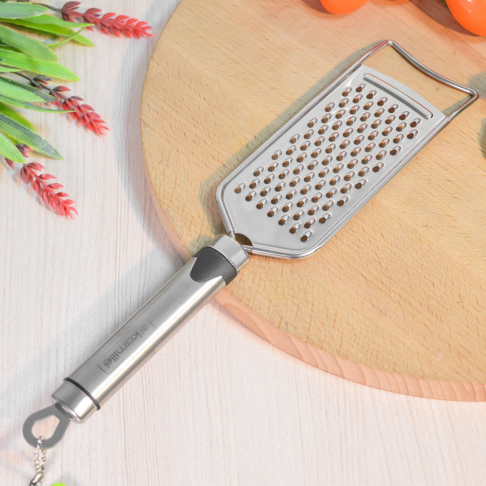 Терка плоская мелкая нерж 16*5,5см, 5059