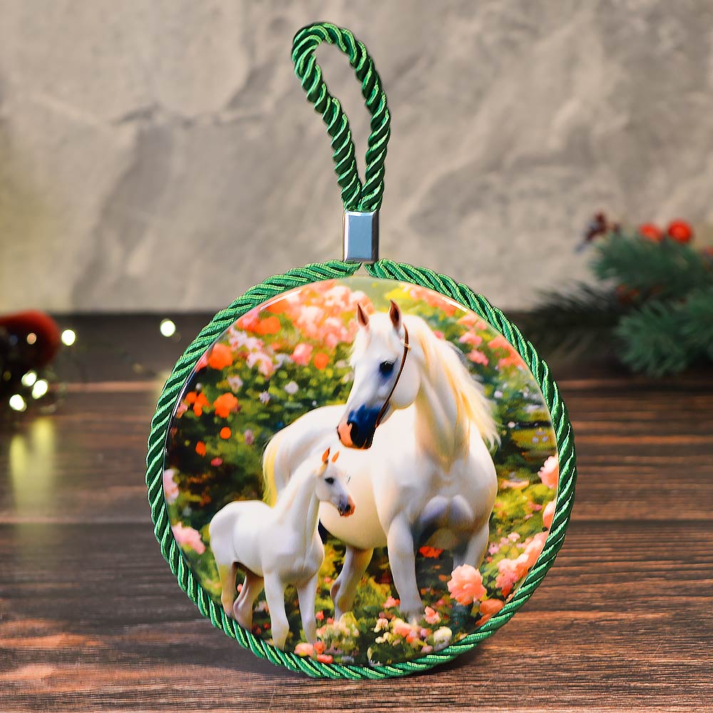 Подставка под горячее керамика-пробка 12см Символ года 2026 №20