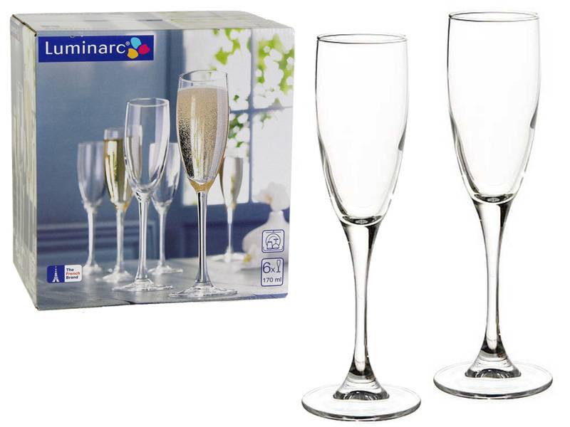 SIGNATURE набор фужеров для шампанского 6шт 170мл