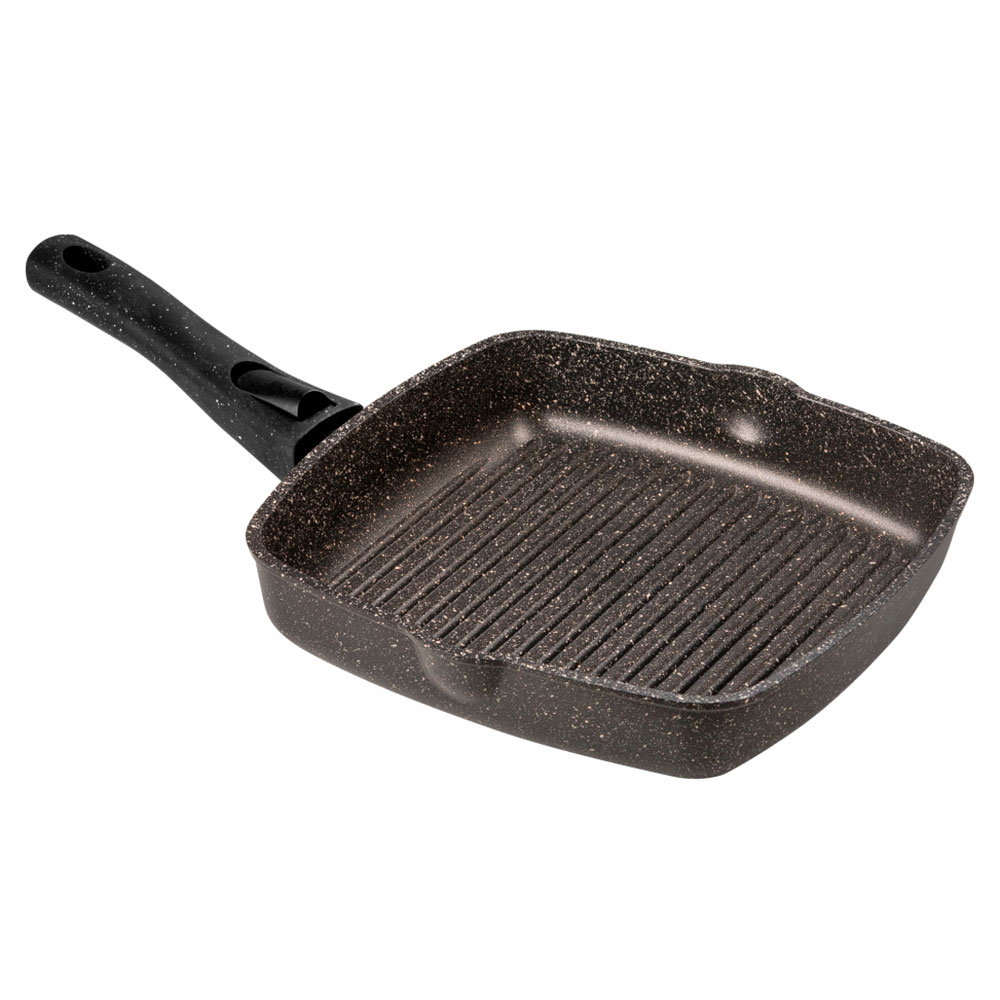 Сковорода гриль 26*26см Гранит со съемной ручкой, сг2652аг