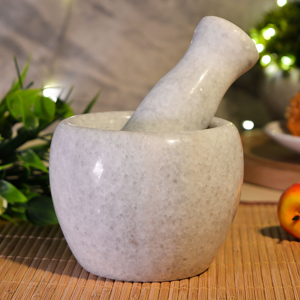 Ступка с пестиком 10*7,5см мрамор