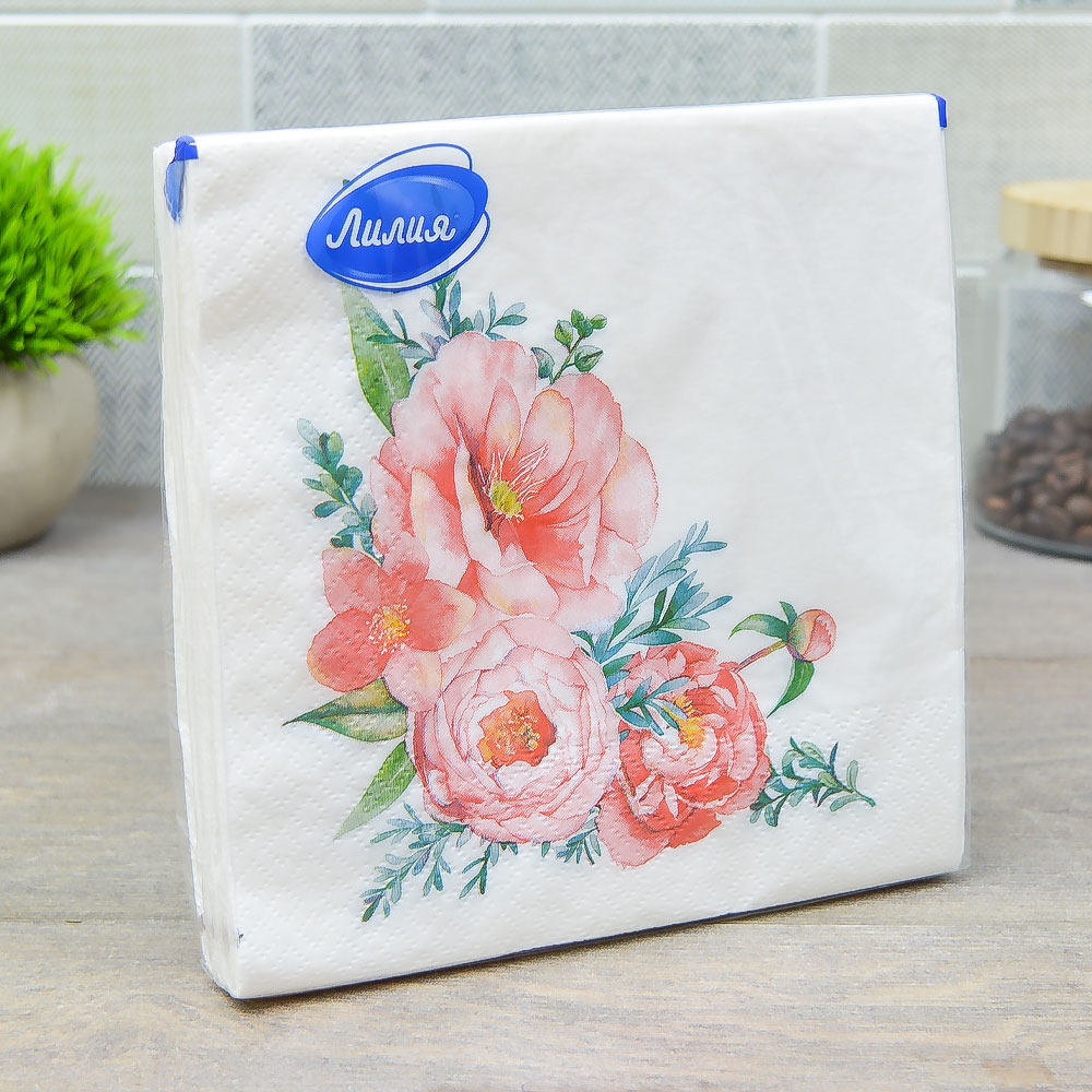 Салфетки 33*33см 20 листов 2-слойные