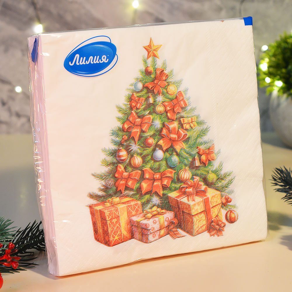 Салфетки 33*33см 20 листов 2-слойные