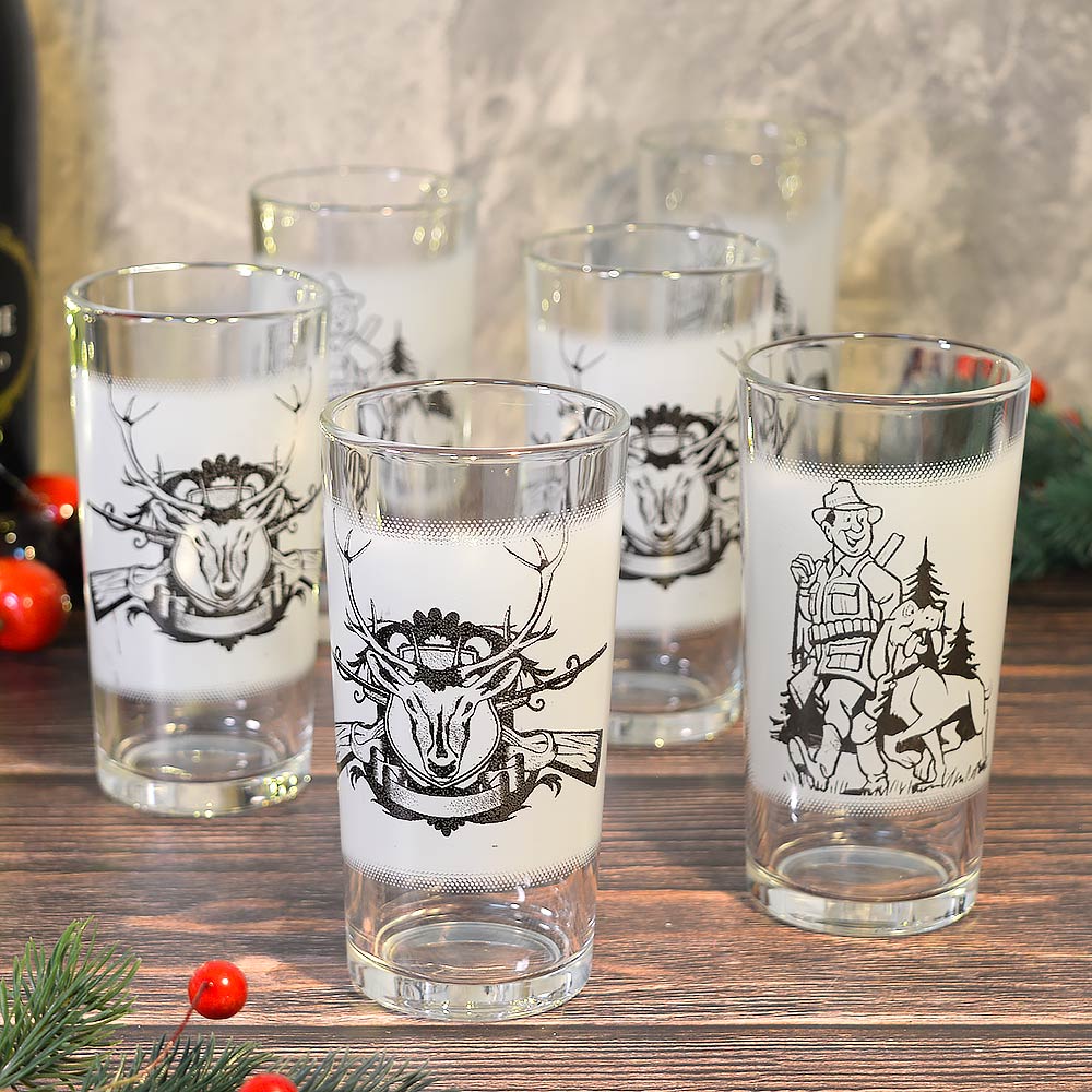 Набор стаканов 6шт 230мл (матовые) Рыбалка