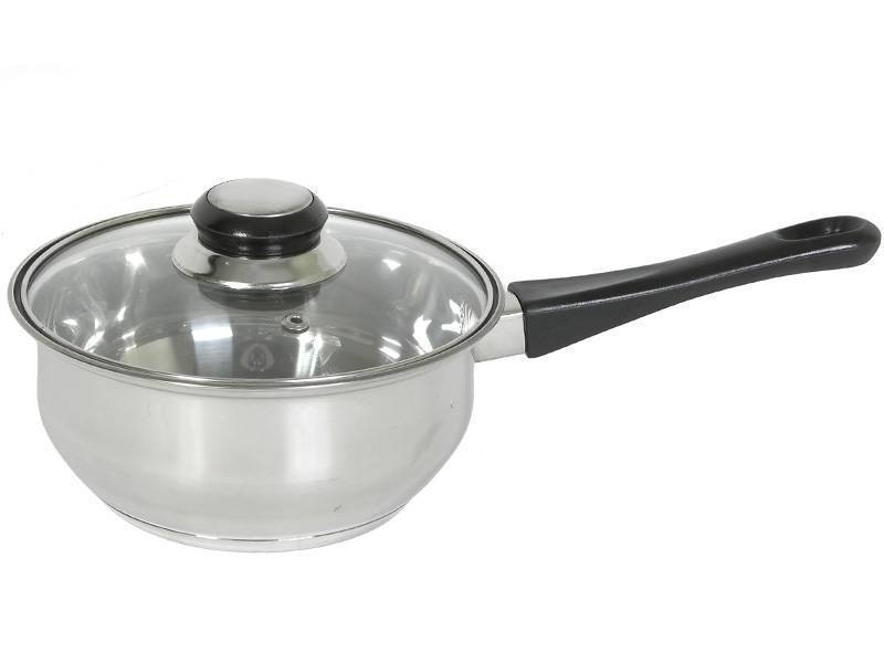 Ковш 1,4л нерж с крышкой ASTELL 16см